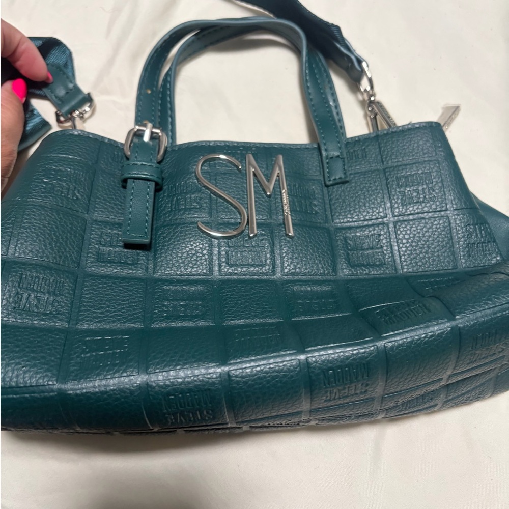 Steve Madden Teal Embossed Shoulder Bag